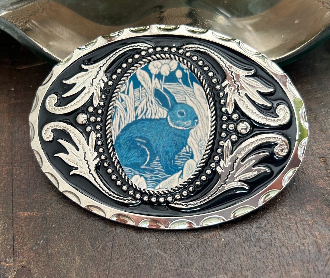 Rabbit Belt Buckle - Western Style Beautiful Silver Buckle Gifts for ...