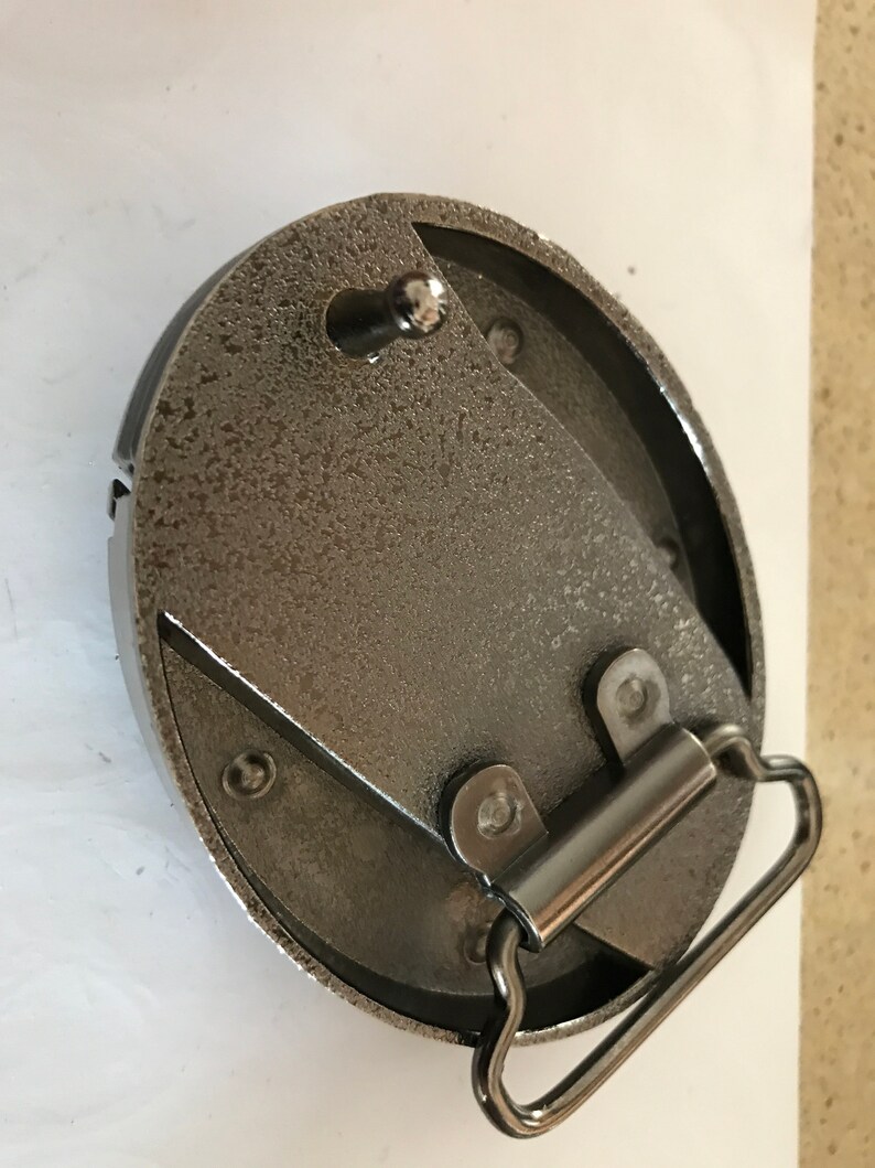 Hidden Knife Belt Buckle Basic Oval Western Cowboy Etsy