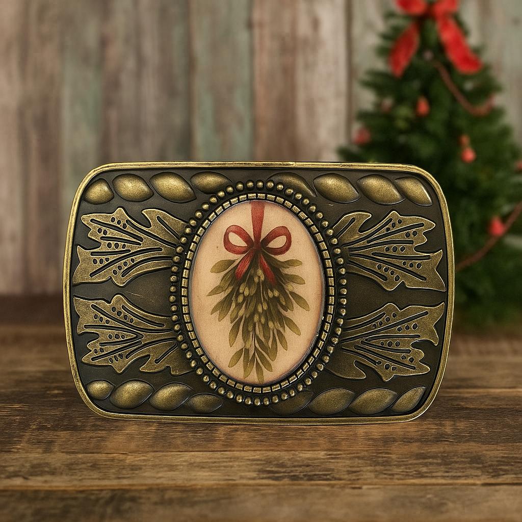 Mistletoe Belt Buckles - Etsy display picture 3