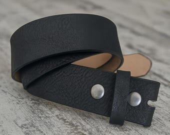 Pasek z wegańskiej skóry ekologicznej z zatrzaskiem: 1,5-calowy pasek z odpinaną klamrą