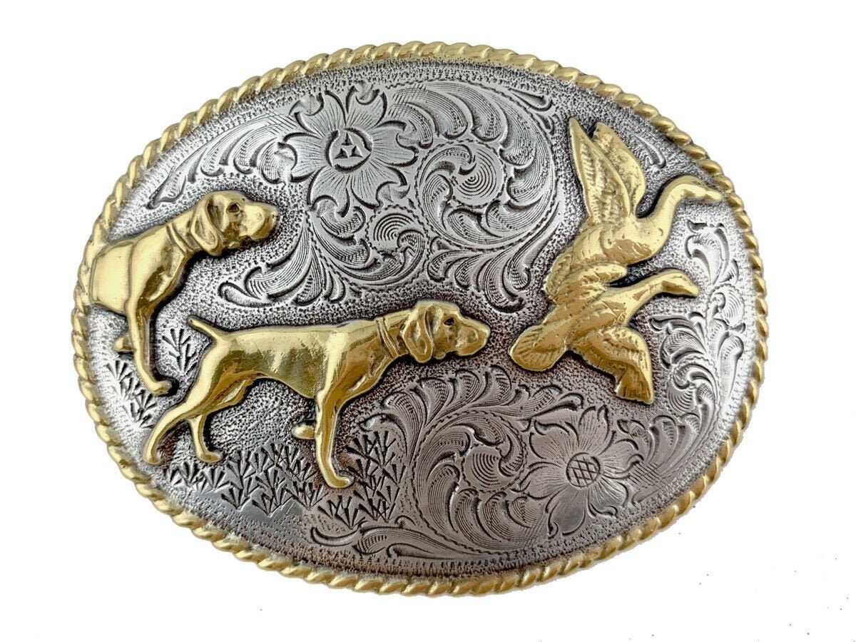 duck hunting belt buckle