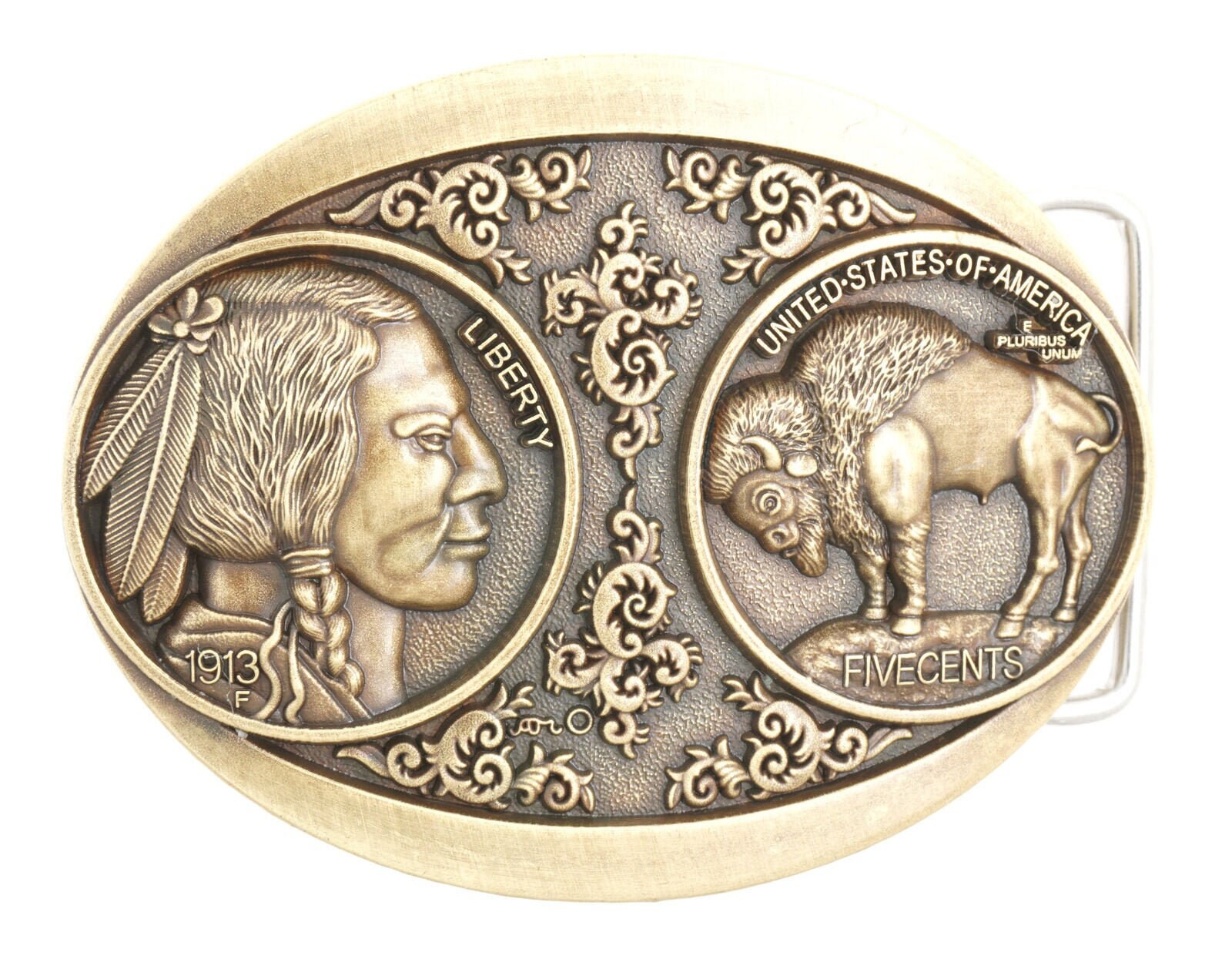 Vintage Large Indian Head Buffalo Nickel Belt Buckle Coin | Etsy
