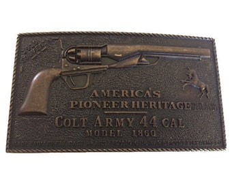 Vintage colt army .44 caliber belt buckle