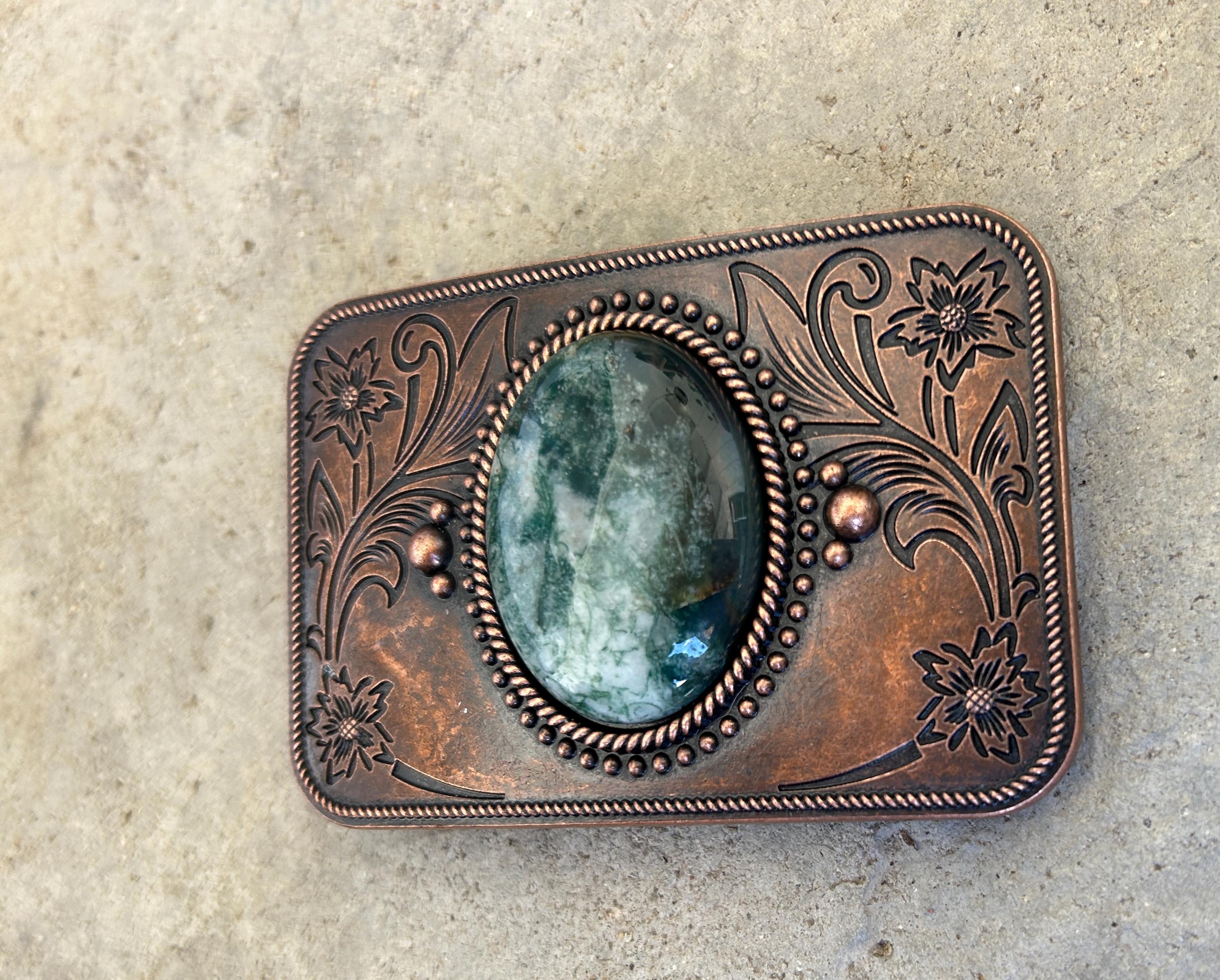 K Dupre vintage brass belt buckle
Cabochon set stone Handmade 60s 70s boho mcm Belt Buckle Small Colored Stones on Copper-colored Shield - Etsy main image 2