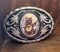 Raccoon playing Banjo Belt Buckle - Western Style Beautiful Silver Buckle Gifts for Him Leather Hunting Hunter Vintage Wedding Mens Rodeo
