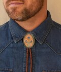 Yellow Flower Bolo Tie: Handmade Floral Cowboy Necktie