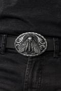 Western Moth Belt Buckle: Metal Skull Insect, Goth Punk Jewelry Yallternative