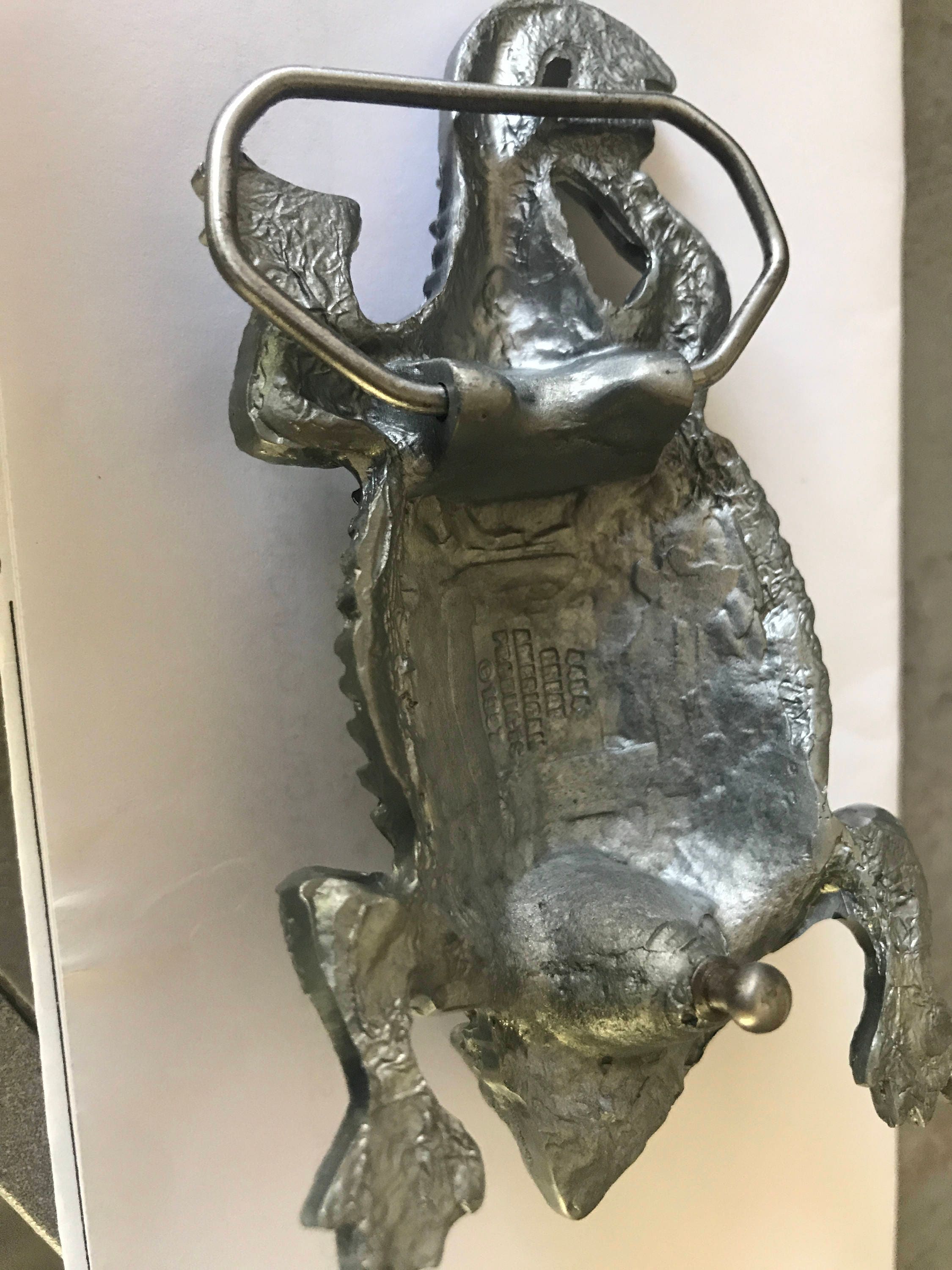 Vintage Horned Lizard Belt Buckle 