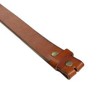 Brown Leather Snap Belt Strap Distressed Thick Cow Hide - Etsy