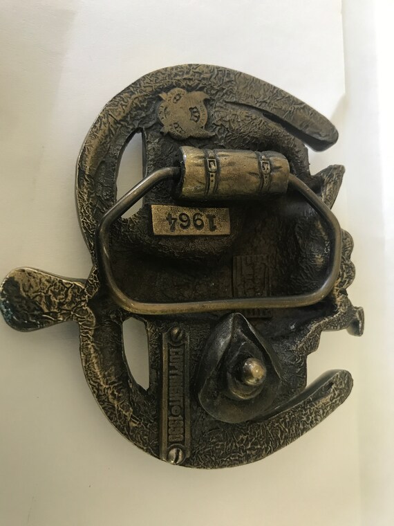 1982 VINTAGE SOLID BRASS BUILDER 1 1//4/" DRESS BUCKLE