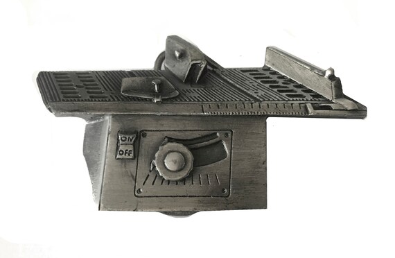 Carpenter Hammer Saw Drill Western Belt Buckle Construction