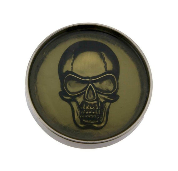 Amazing Vintage Large Skull Belt Buckle - Skeleton