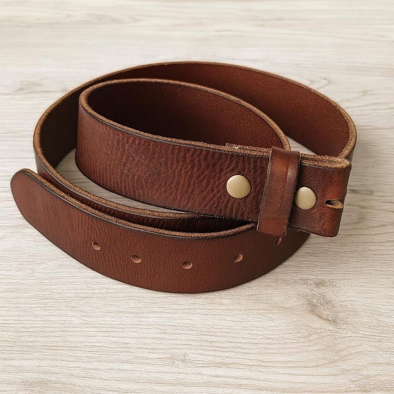 Vintage Style Brown Leather Belt Strap: Interchangeable  display picture 2