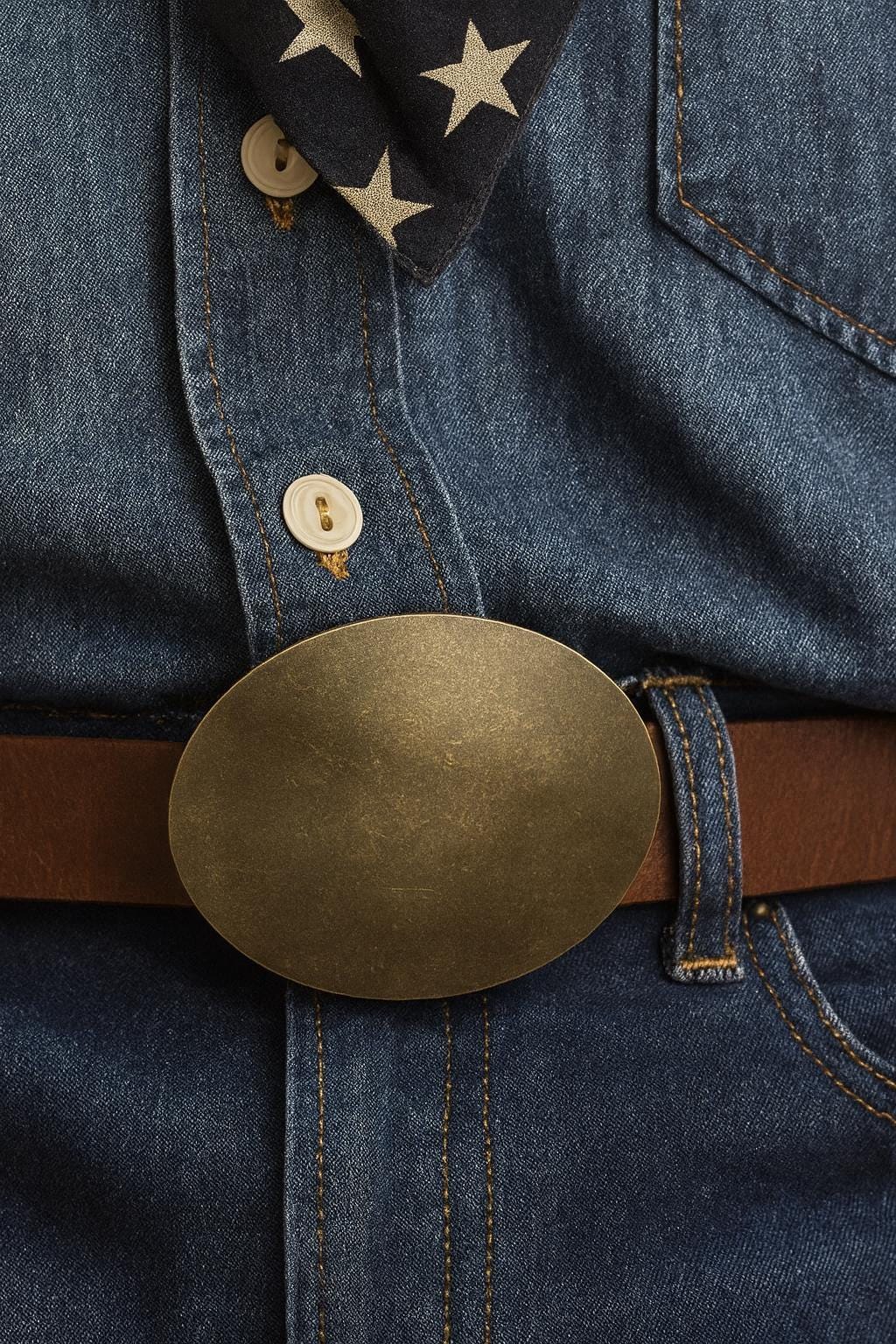 Fibbia Per Cintura Western In Ottone Anticato - Stile Cowboy, Per Cinturini 41mm, Fai Da Te