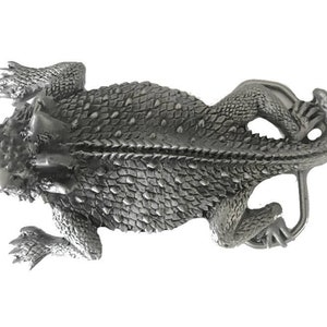 Vintage horned lizard belt buckle