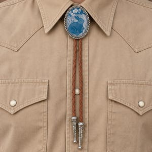 Rabbit Bolo Tie : Handmade Stainless Steel Western Necklace