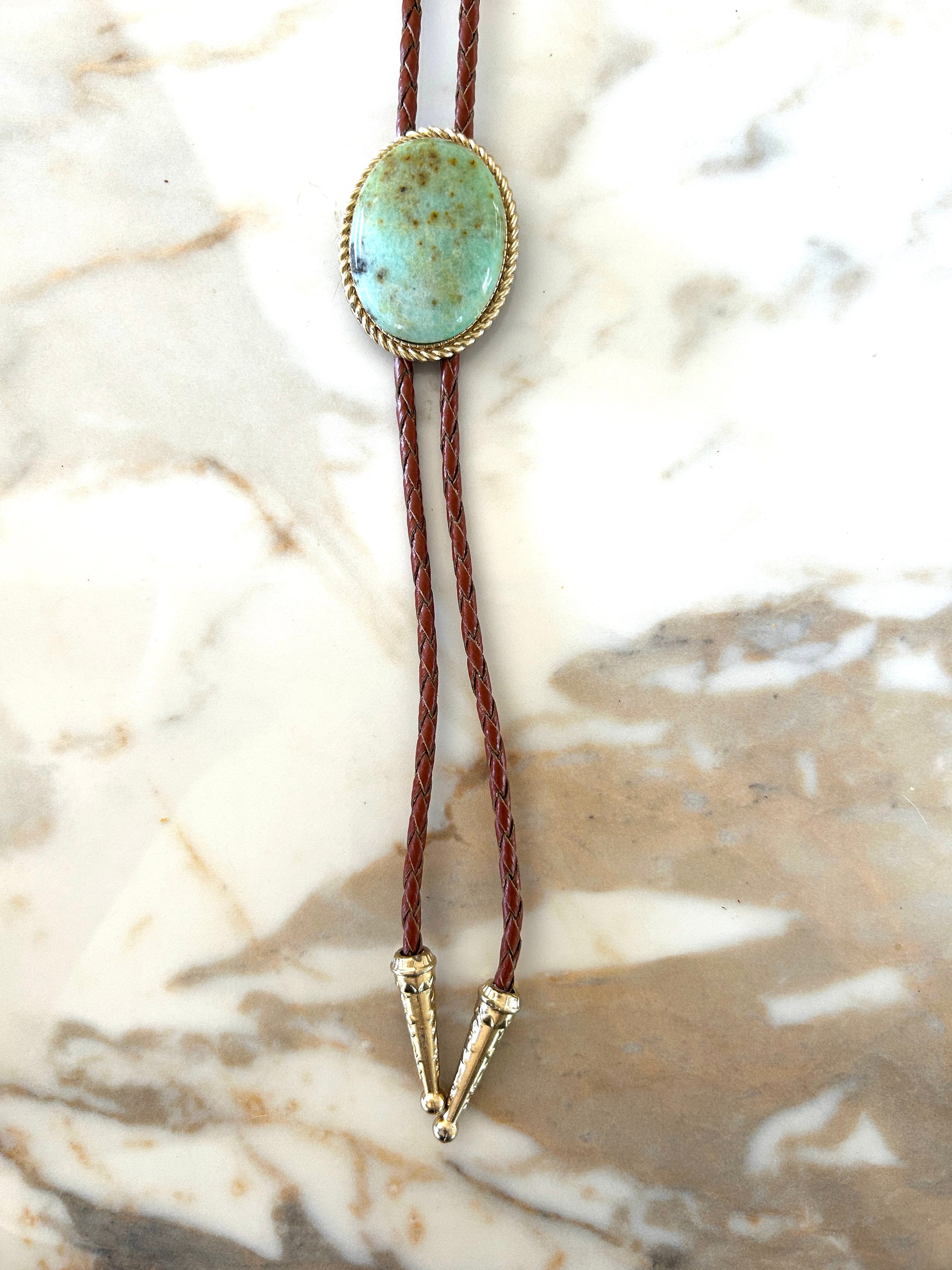 Cravate bolo navajo sterling et turquoise - Montres & Bijoux