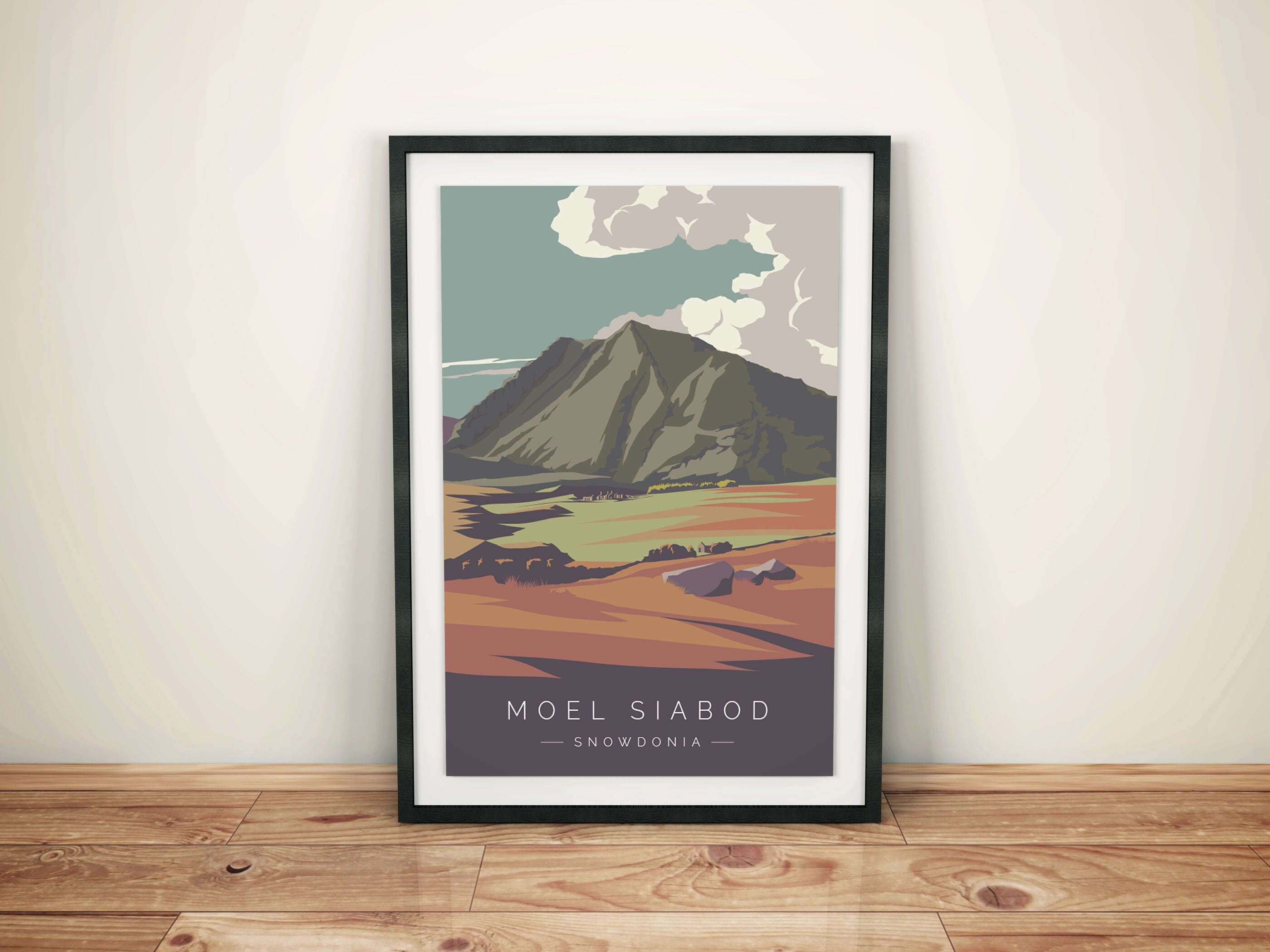 Moel Siabod Snowdonia Contemporary Print. North Wales. Mountain Print. Mountain Poster. Wall Art. Travel Print. Landscape Print. Souvenir.