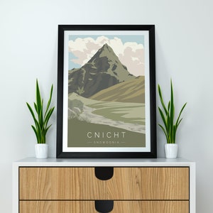 Cnicht Snowdonia Impressão Contemporânea. Norte do País de Gales. Impressão de montanha. Cartaz da montanha. Arte de parede. Impressão de viagem. Impressão de paisagem. Lembrança. Presente.