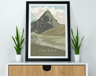 Cnicht Snowdonia Contemporary Print. North Wales. Mountain Print. Mountain Poster. Wall Art. Travel Print. Landscape Print. Souvenir. Gift.