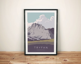 Tryfan Print. Snowdonia. North Wales. Mountain Print. Mountain Poster. Wall Art. Wall Decor. Travel Print. Landscape Print. Souvenir.