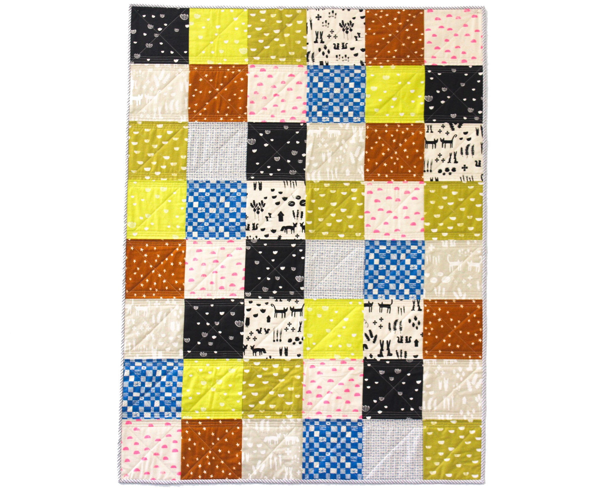READY to Ship Modern Baby Quilt Baby Boy Quilt Gender Neutral Baby Quilt Nursery Decor Baby Blankets Tummy Mat