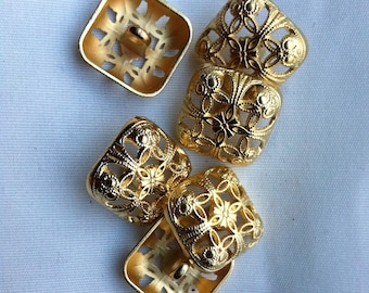 Botón SQUARE GOLD LATTICE A4