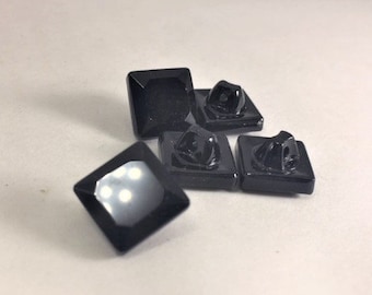 Square FACETED JET botones G1