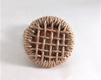 LINEN BASKET WEAVE buttons  E6