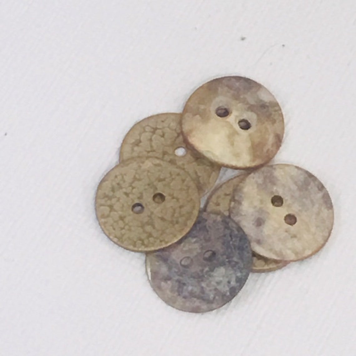 Shell Button Gold SHELL BUTTONS With GOLDEN Glaze D11 - Etsy