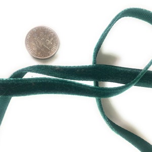 HUNTER GREEN VELVET Trim 3/8&quot; Wide  S1