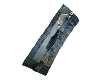 CARRYBAG para ALFOMBRAS CON GANCHOS Denim reciclado Duffle Tote Correa para el hombro/Correa de mano Transporte y almacene de forma segura 31x11" Rug Hooker Regalo reflexivo