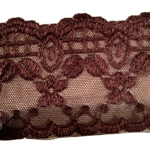 STRETCH LACE CHOCOLATE Marrom Rayon na Rede