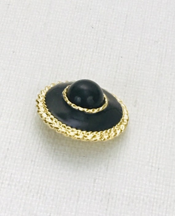 BLACK ENAMEL and BLACK Dome Button A13