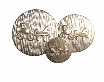 HORSE AND BUGGY Button    B5