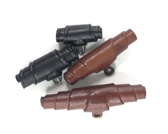 Botones de palanca de cuero forrado E2