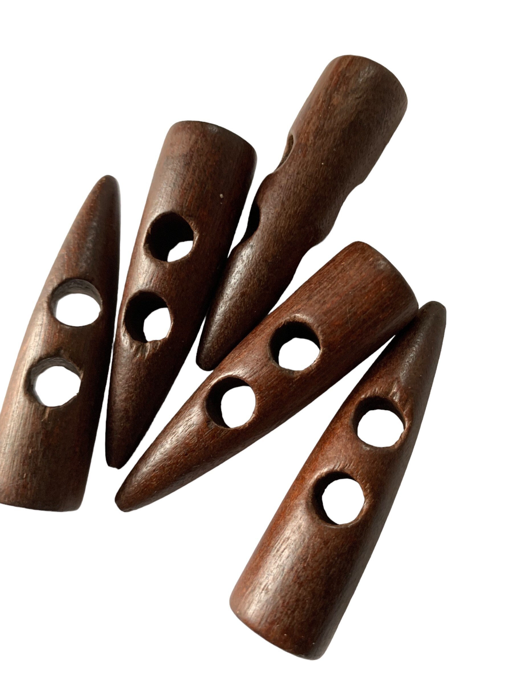 WOODEN CONE TOGGLE Button D6 - Etsy