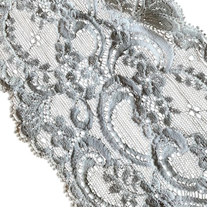 SPITZE IVORY STRETCH JAKOBSMUSCHELRAND 12,5 cm breit