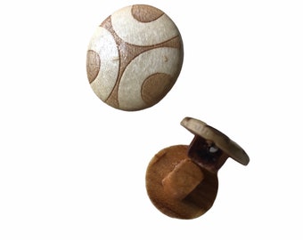 TWO TONE MARQUETRY Button  D4