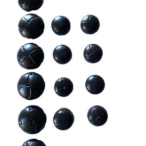 BLACK LEATHER BLAZER Buttons    E2