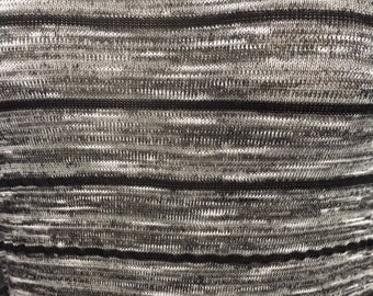 BLACK WHITE GREY Knit Twist Fabric       G1
