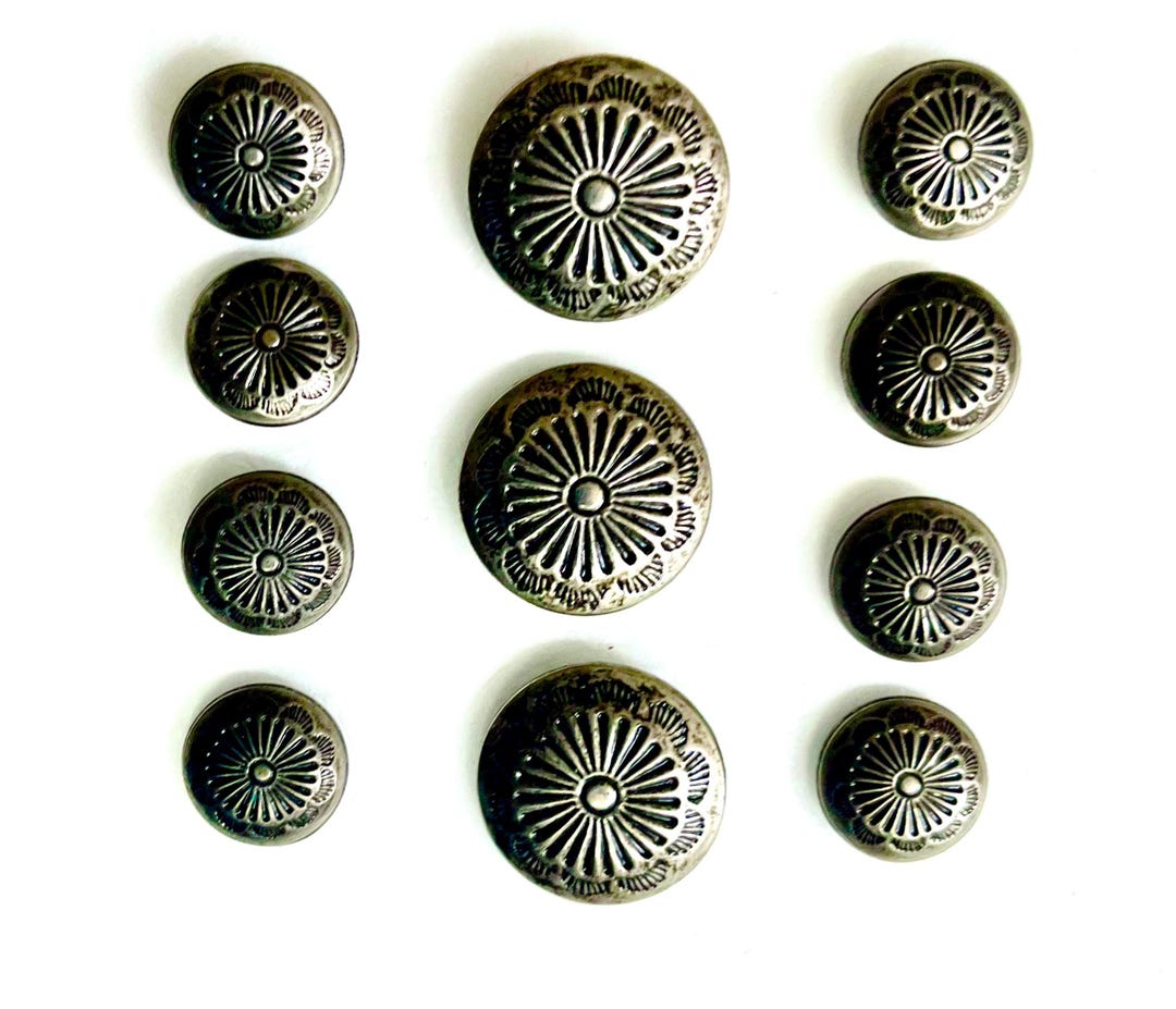 CONCHO BLAZER SET Metal Jacket Buttons Southwest Inspired Classic ...