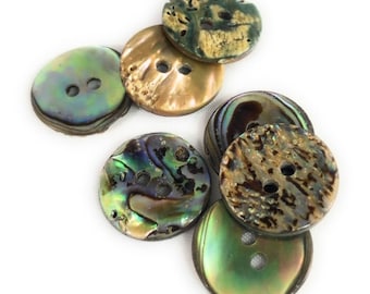 ABALONE SHELL BUTTONS. D11