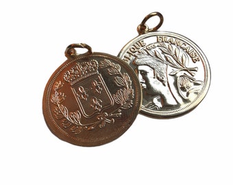 REPUBLIQUE FRANCAISE MEDALLÓN Adorno Encanto Joyería E3