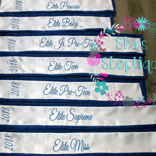 Sashes-Pageant Sashes- Wedding Sashes- Birthday Sashes- Banners