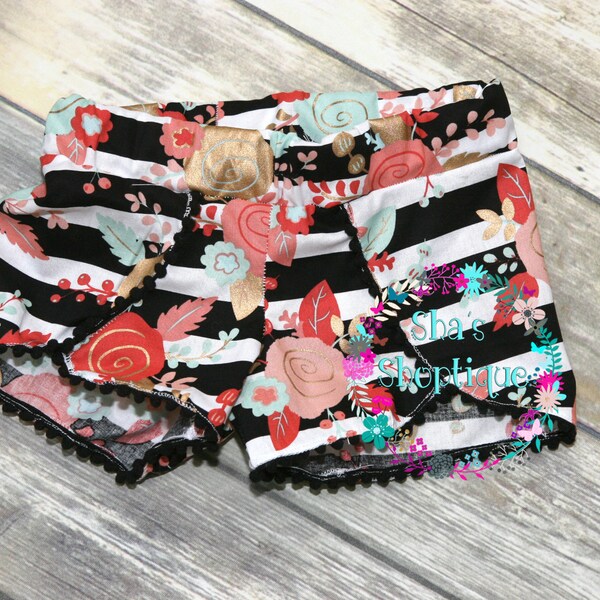 Ruffle shorts Kids shorts Lace Shorts Girls Shorts pom pom shorts