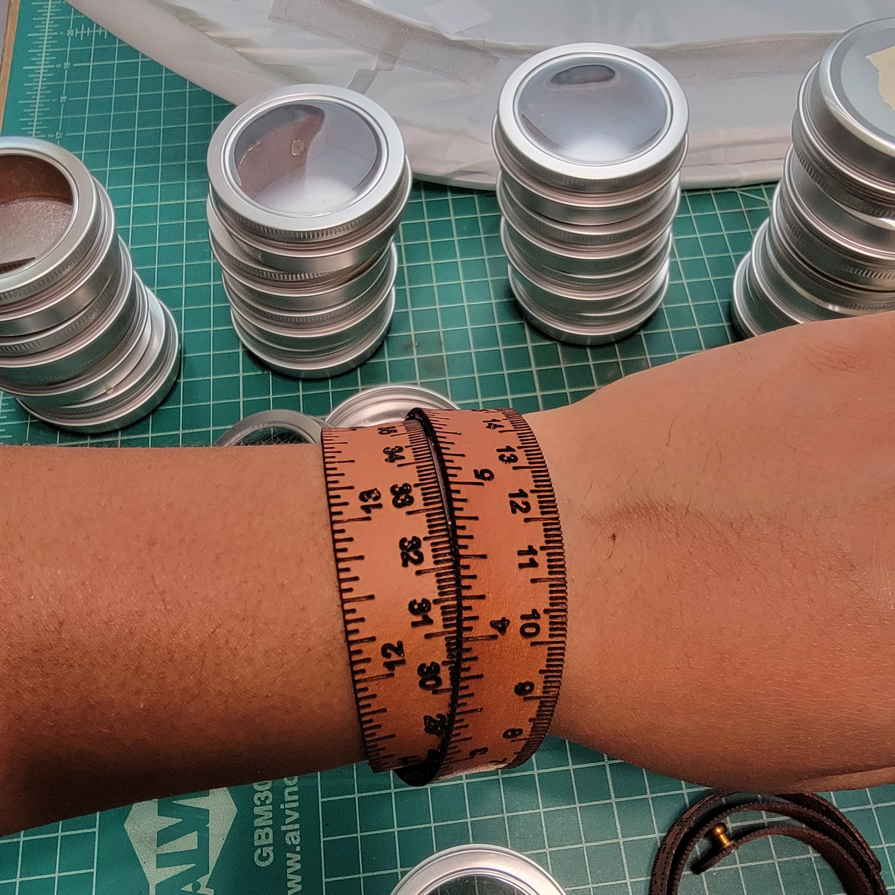 Leather Wrist Ruler - Double Wrap - Etsy