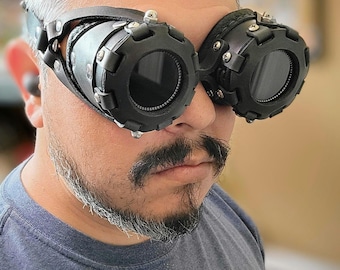 Steampunk / Dieselpunk Leder Brille