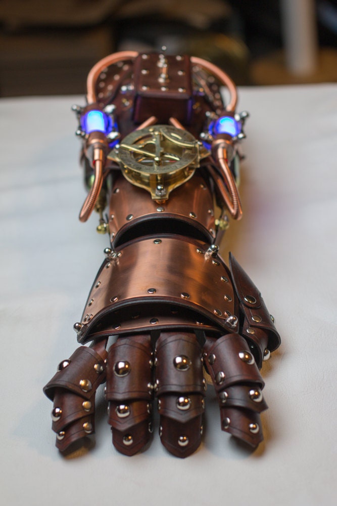 Powered Steampunk Gauntlet MADE TO ORDER Etsy