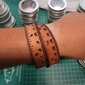 Leather Wrist Ruler - Double Wrap